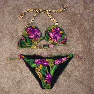 🌴 Victoria’s Secret 👙 floral palm push-up bikini
